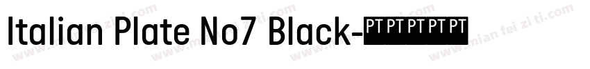 Italian Plate No7 Black字体转换